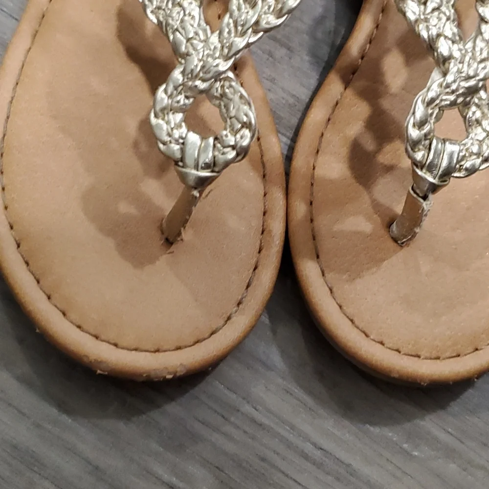 Cat & Jack Gold Rope Sandals Size 1